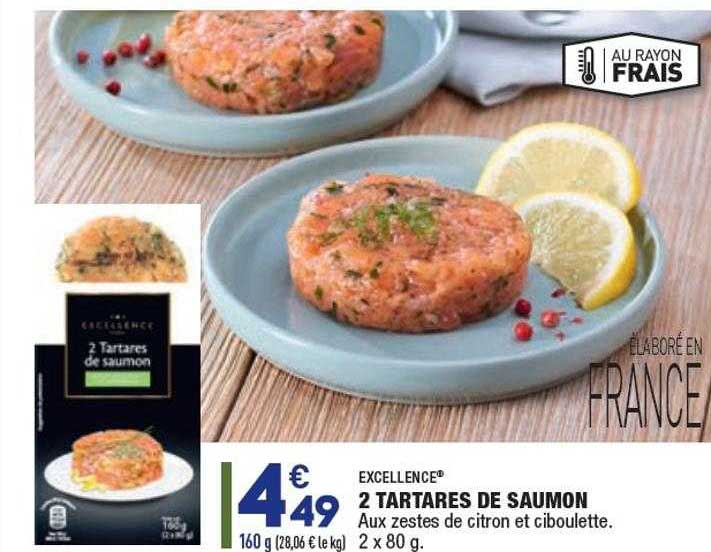 2 tartares de saumon excellence
