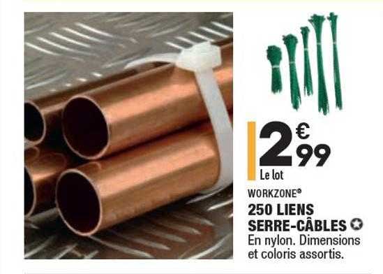 250 liens serre-câbles workzone