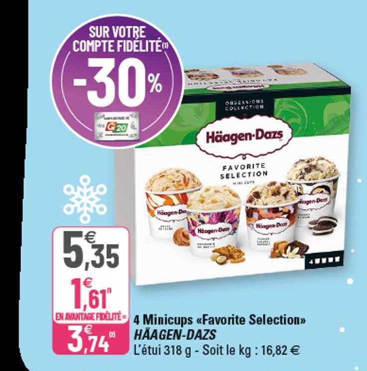 4 minicups «favorite sélection» häagen-dazs