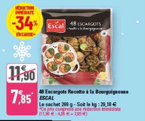 48 escargots recette à la bourguignonne escal