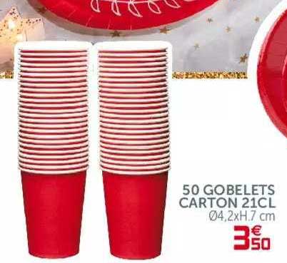 50 Gobelets Carton 21 Cl