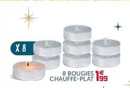 8 bougies chauffe-plat