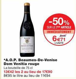 a.o.p. beaumes-de-venise dom venitia rouge