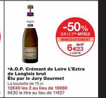 a.o.p. crémant de loire l'extra de langlois brut par le jury gourmet