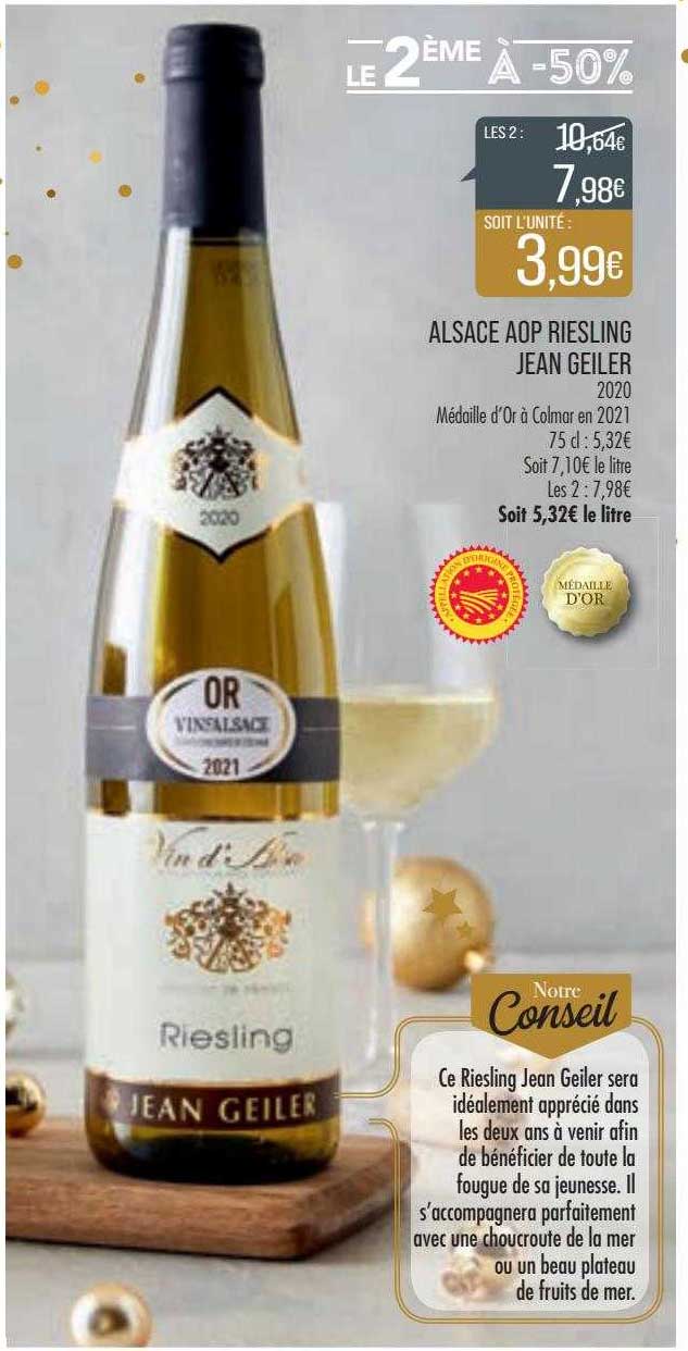 alsace aop riesling jean geiler 2020