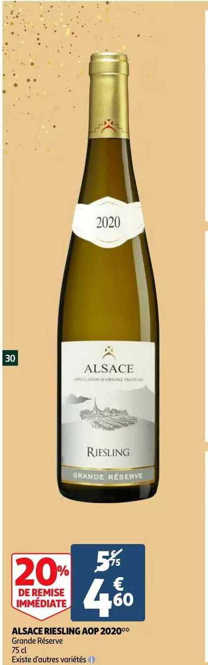 Alsace Riesling Aop 2020 Grande Réserve