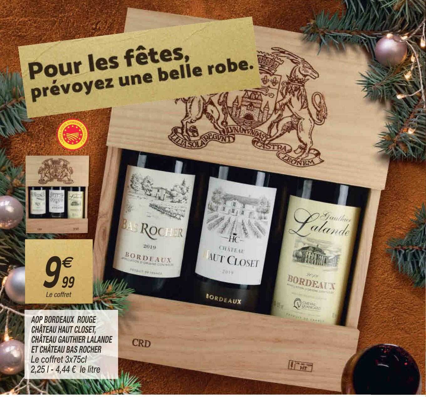 aop bordeaux rouge château haut closet, château gauthier lalande et château bas rocher