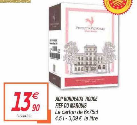 aop bordeaux rouge fief du marquis