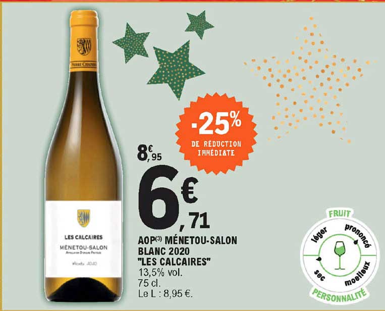 aop ménetou-salon blanc 2020 "les calcaires"