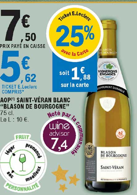 aop saint-véran blanc "blason de bourgogne"