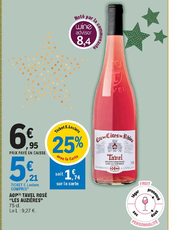 Aop Tavel Rosé "les Auzières"