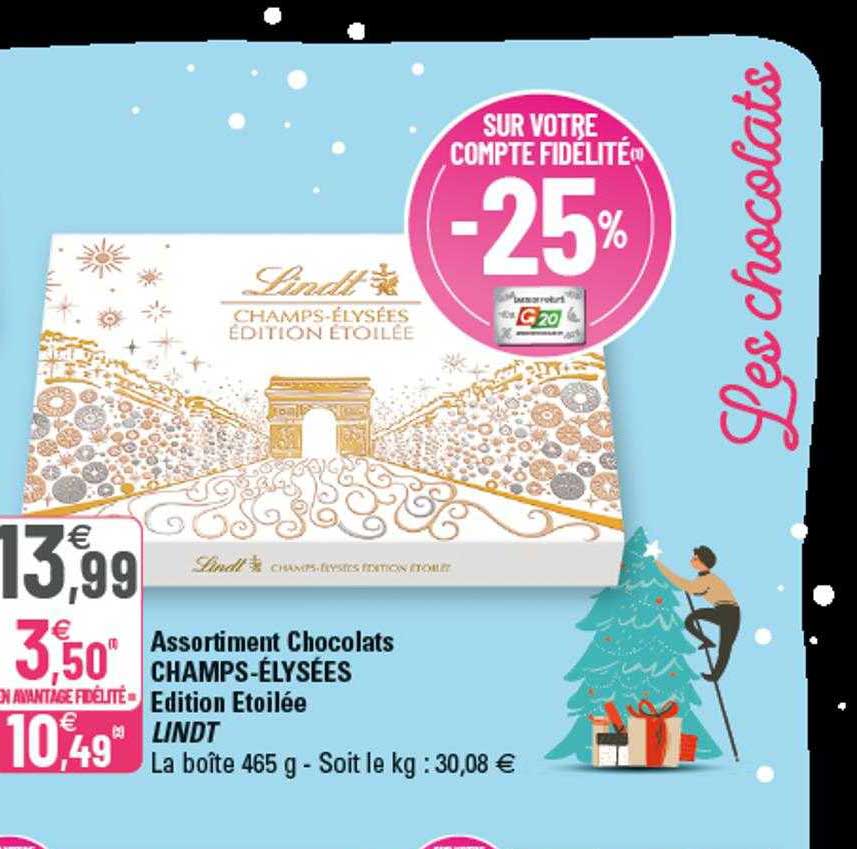 assortiment chocolats champs-élysées édition étoilée lindt