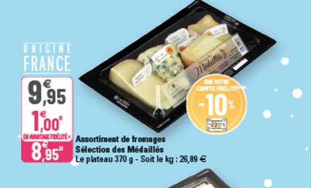 assortiment de fromages sélection des médaillés
