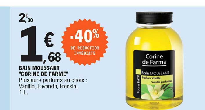 bain moussant "corine de farme"