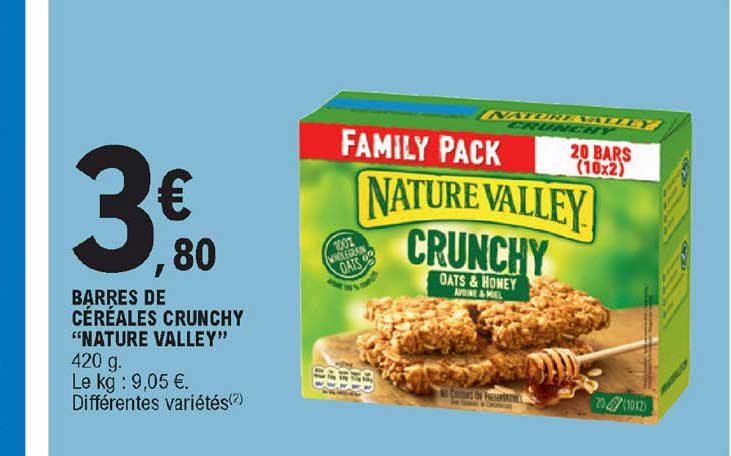 barres de céréales crunchy "nature valley"
