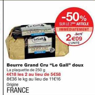 beurre grand cru "le gall" doux