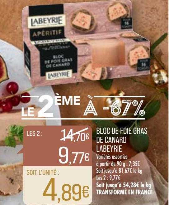 Bloc De Foie Gras De Canard Labeyrie