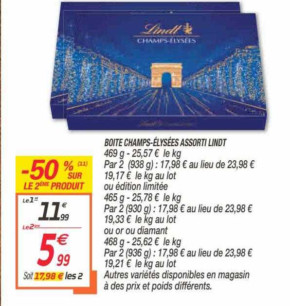 boîte champs-élysées assorti lindt
