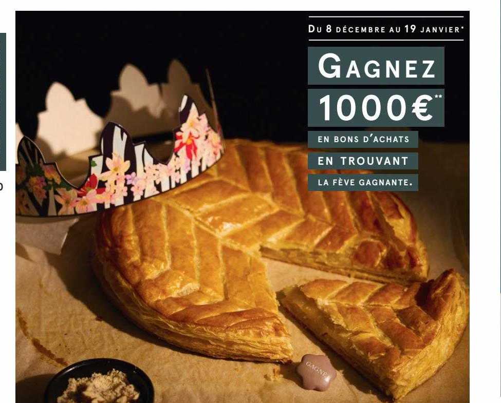 bons d'achats en trouvant la fève gagnante