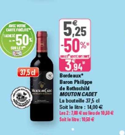 bordeaux baron philippe de rothschild mouton cadet