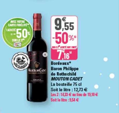 bordeaux baron philippe de rothschild mouton cadet