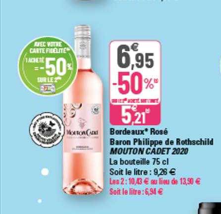bordeaux rosé baron philippes de rothschild mouton cadet 2020