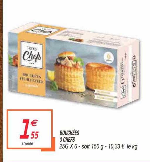 bouchées 3 chefs