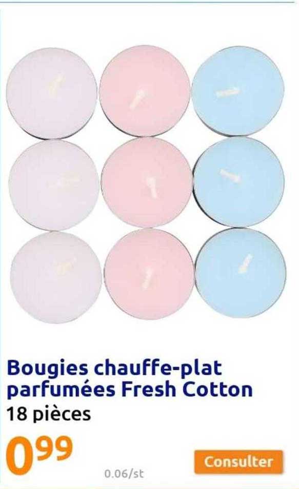 bougies chauffe-plat parfumées fresh cotton