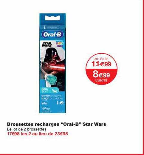 brossettes recharges "oral-b" star wars