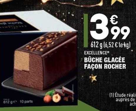 bûche glacée façon rocher