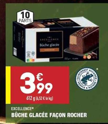bûche glacée façon rocher excellence