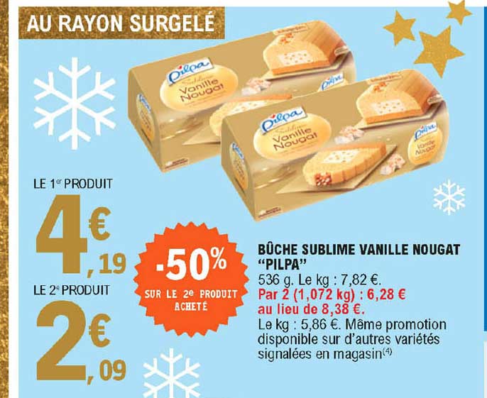 bûche sublime vanille nougat "pilpa"