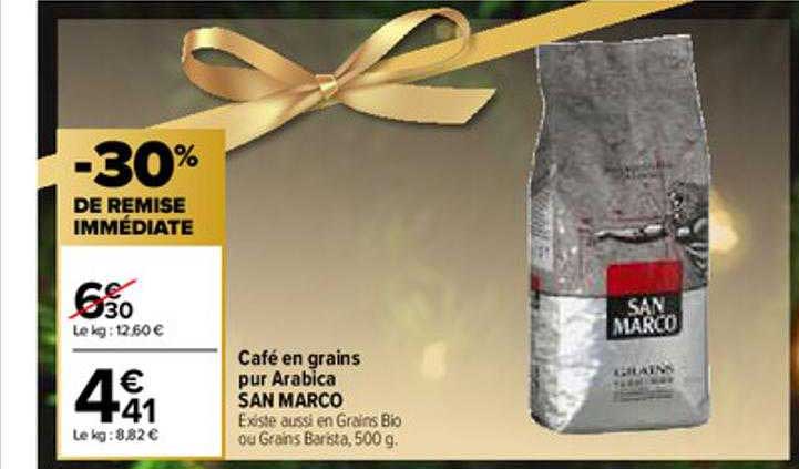 café en grains pur arabica san marco