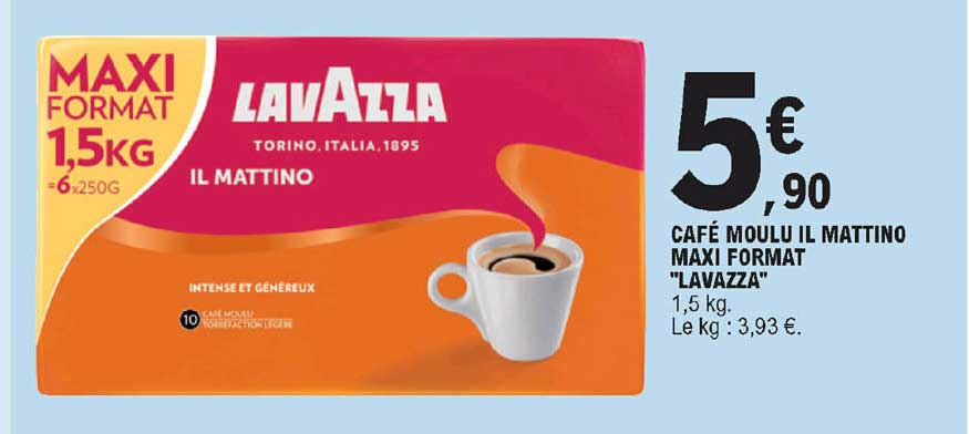café moulu il mattino maxi format "lavazza"