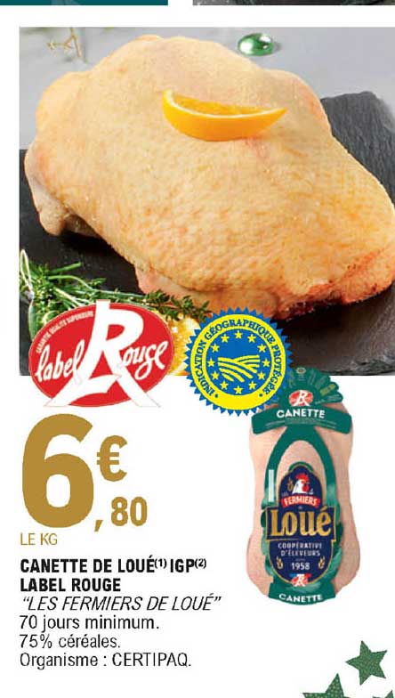 Canette De Loué Igp Label Rouge "les Fermiers De Loué"