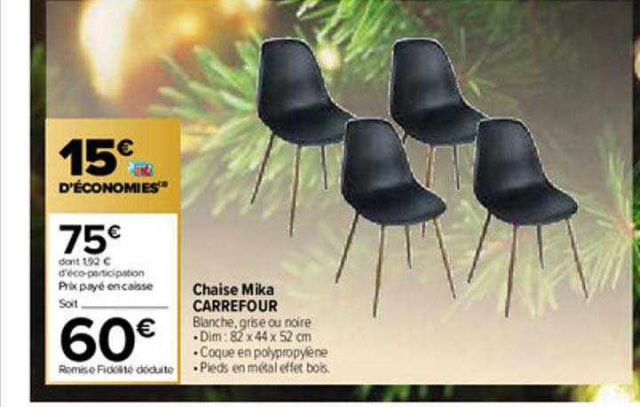 chaise mika carrefour