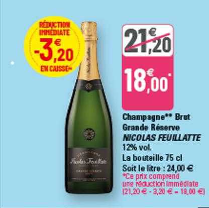 champagne brut grande réserve nicolas feuillatte