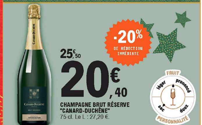 champagne brut réserve "canard-duchêne"