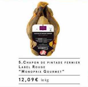 chapon de pintade fermier label rouge "monoprix gourmet"