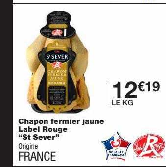 chapon fermier jaune label rouge "st sever"