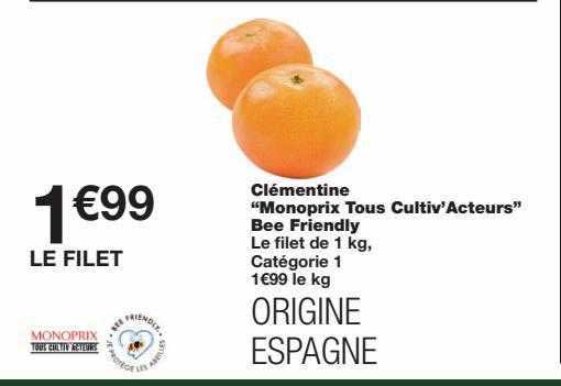 clémentine "monoprix tous cultiv'acteurs" bee friendly