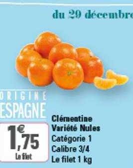 clémentine variété nules