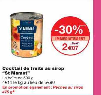 Cocktail De Fruits Au Sirop "st Mamet"