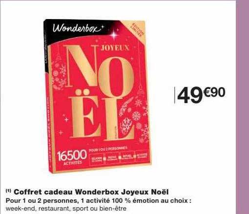 coffret cadeau wonderbox joyeux noël