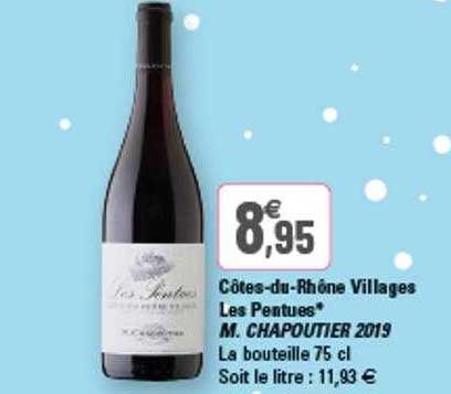 côtes-du-rhône villages les pentues m. chapoutier 2019