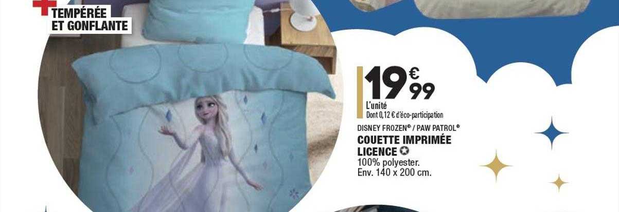 couette imprimée licence disney frozen - paw patrol