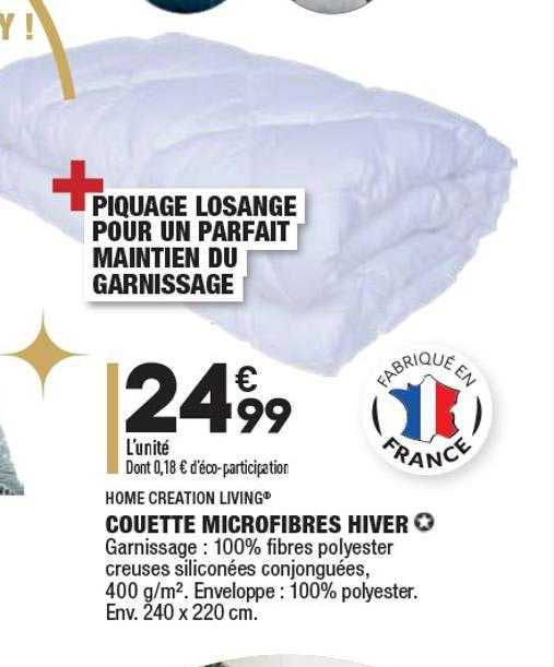 Couette Microfibres Hiver Home Creation Living