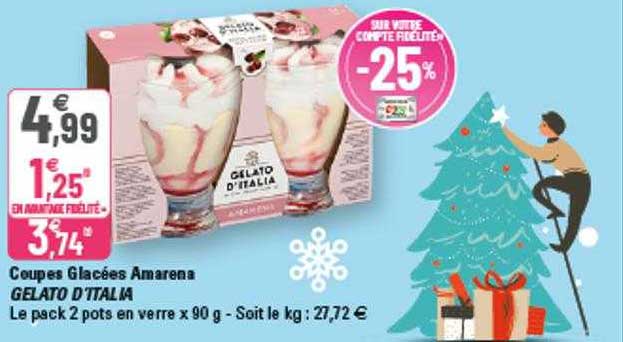 coupes glacées amarena gelato d'italia