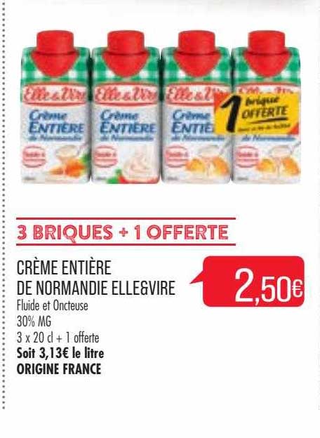 crème entière de nomandie elle&vire