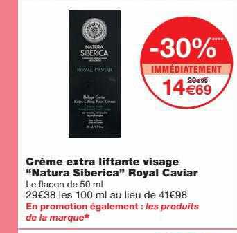 crème extra liftante visage "natura siberica" royal caviar